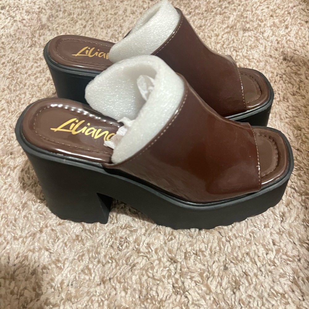 Liliana Chocolate Brown Platform Sandals